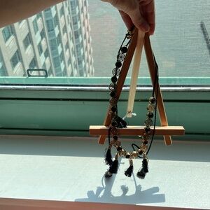 Kate Spade Elegant Black and Gold Necklace